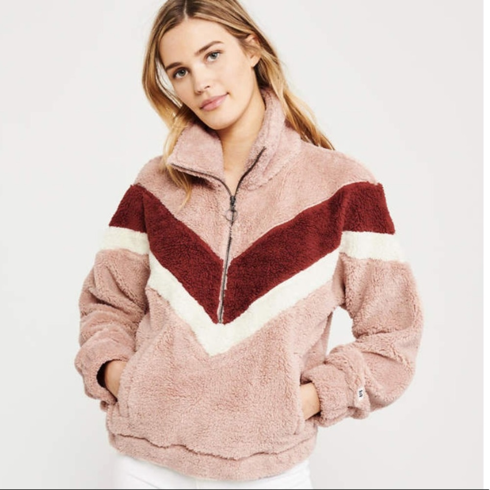Abercrombie&Fitch Colorblock Sherpa In Pink - image 2